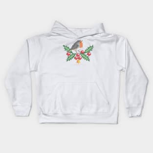 Christmas Robin Kids Hoodie